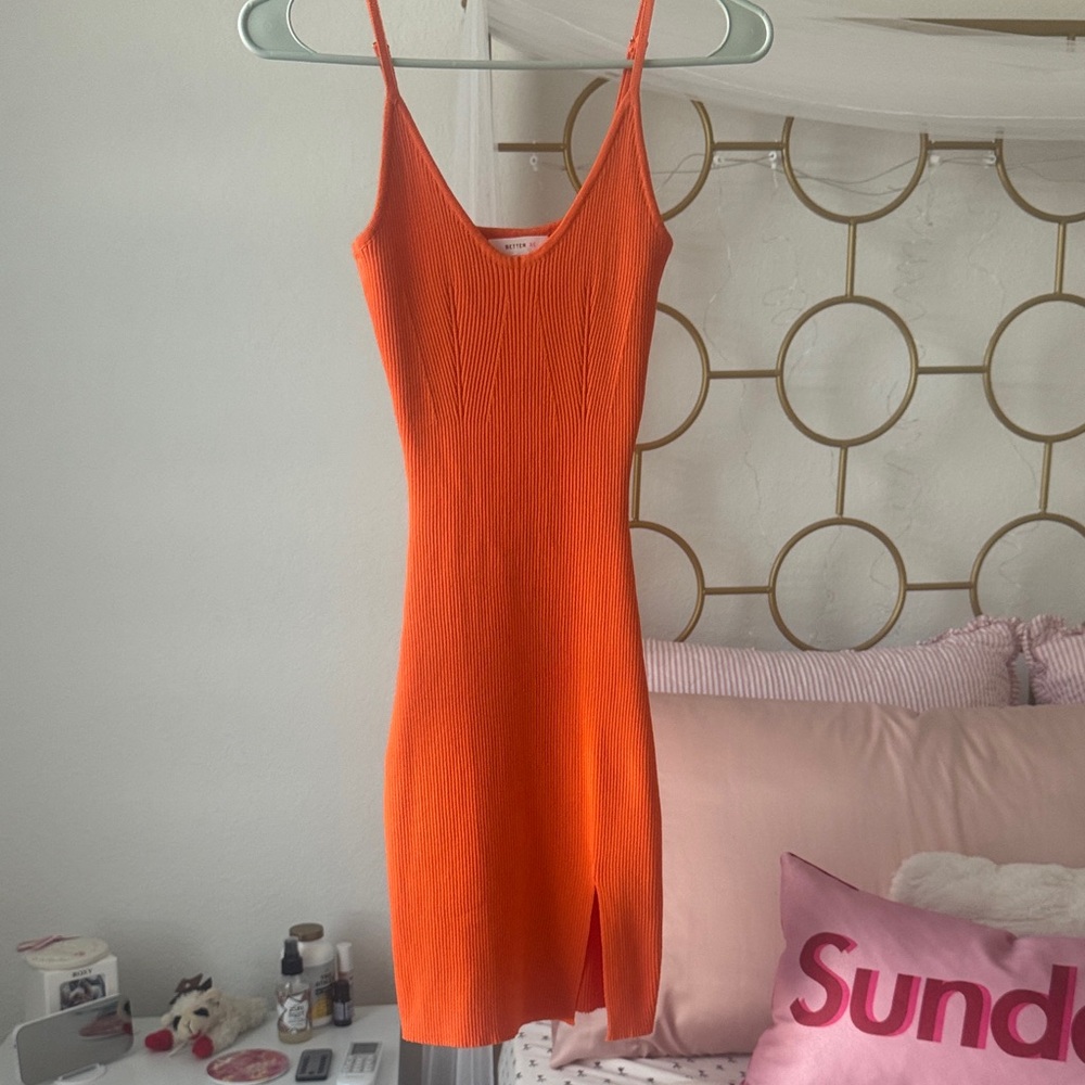 Orange Sleeveless Dress